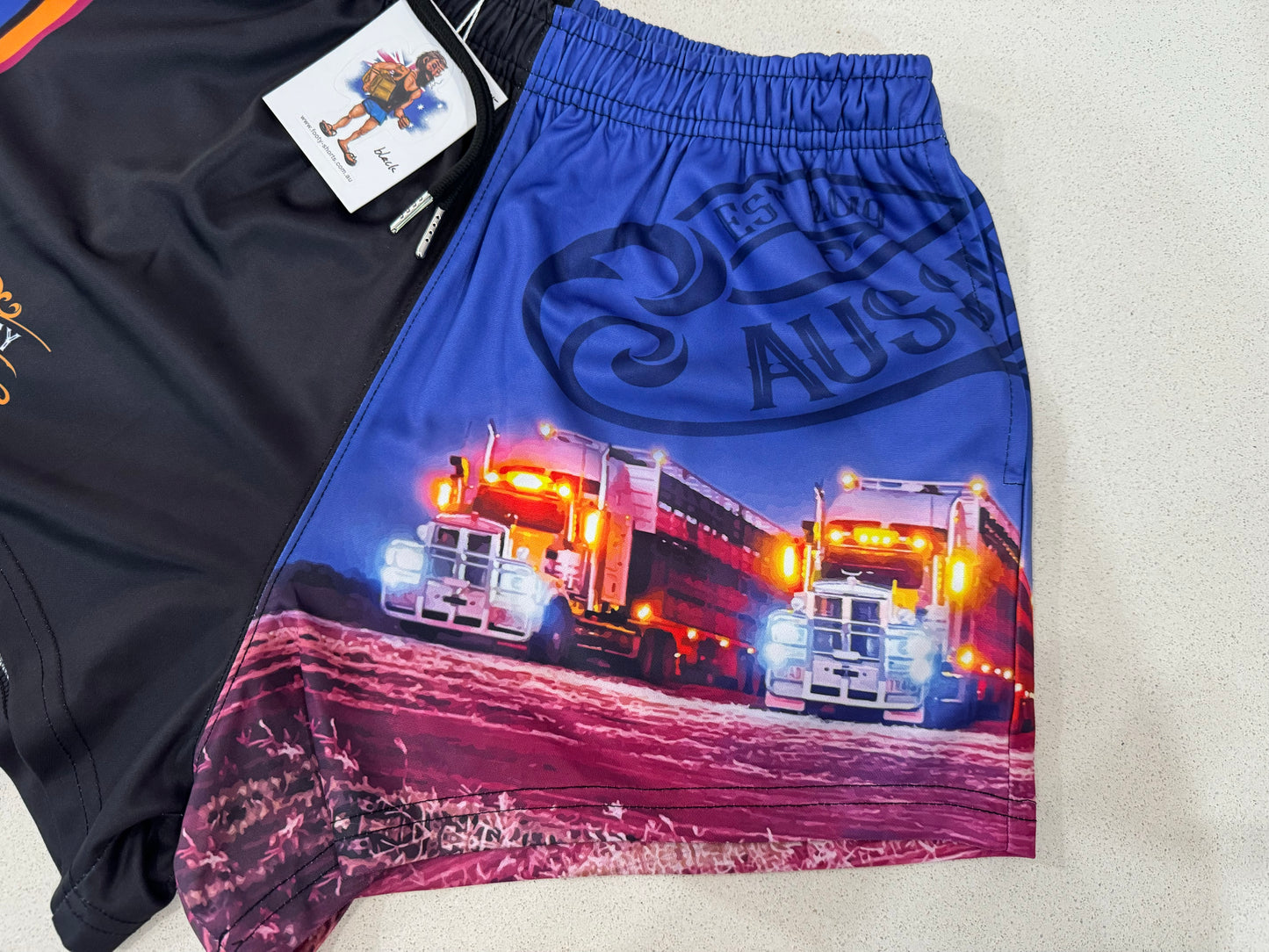 🔥NEW🔥 Trucks at Night - Footy Shorts (With Pockets)