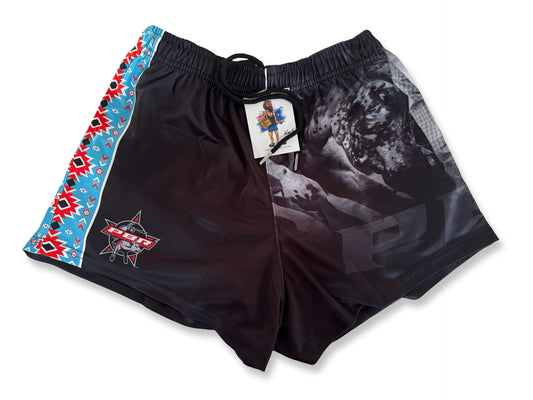 🔥NEW🔥 OFFICIAL PBR Blue Aztec - Footy Shorts (With Pockets)