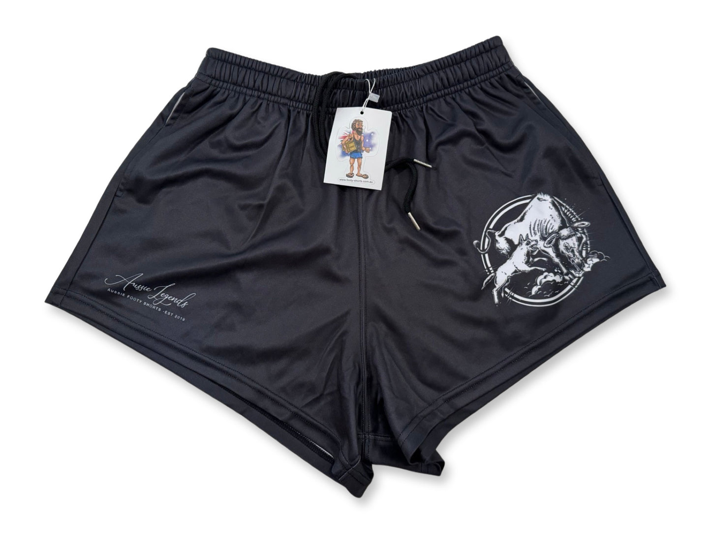 🔥NEW🔥 Cattle Dog Black Footy Shorts (With Pockets)