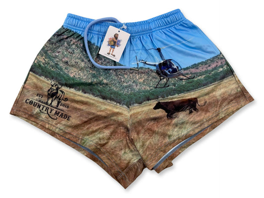 Helicopter Muster Footy Shorts (With Pockets)