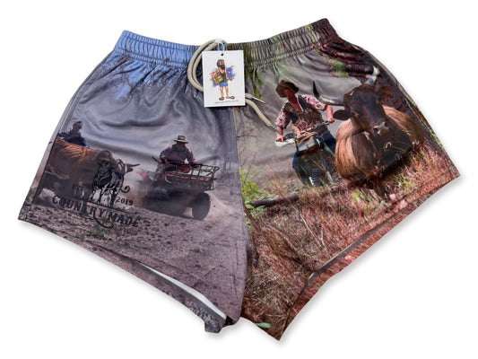 Motorbike Muster Footy Shorts (With Pockets)