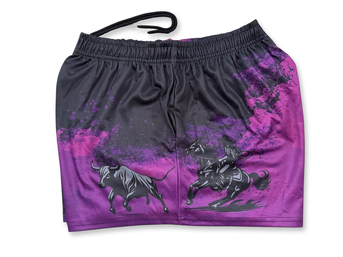 🔥NEW🔥 Bull Muster Purple Footy Shorts (With Pockets)