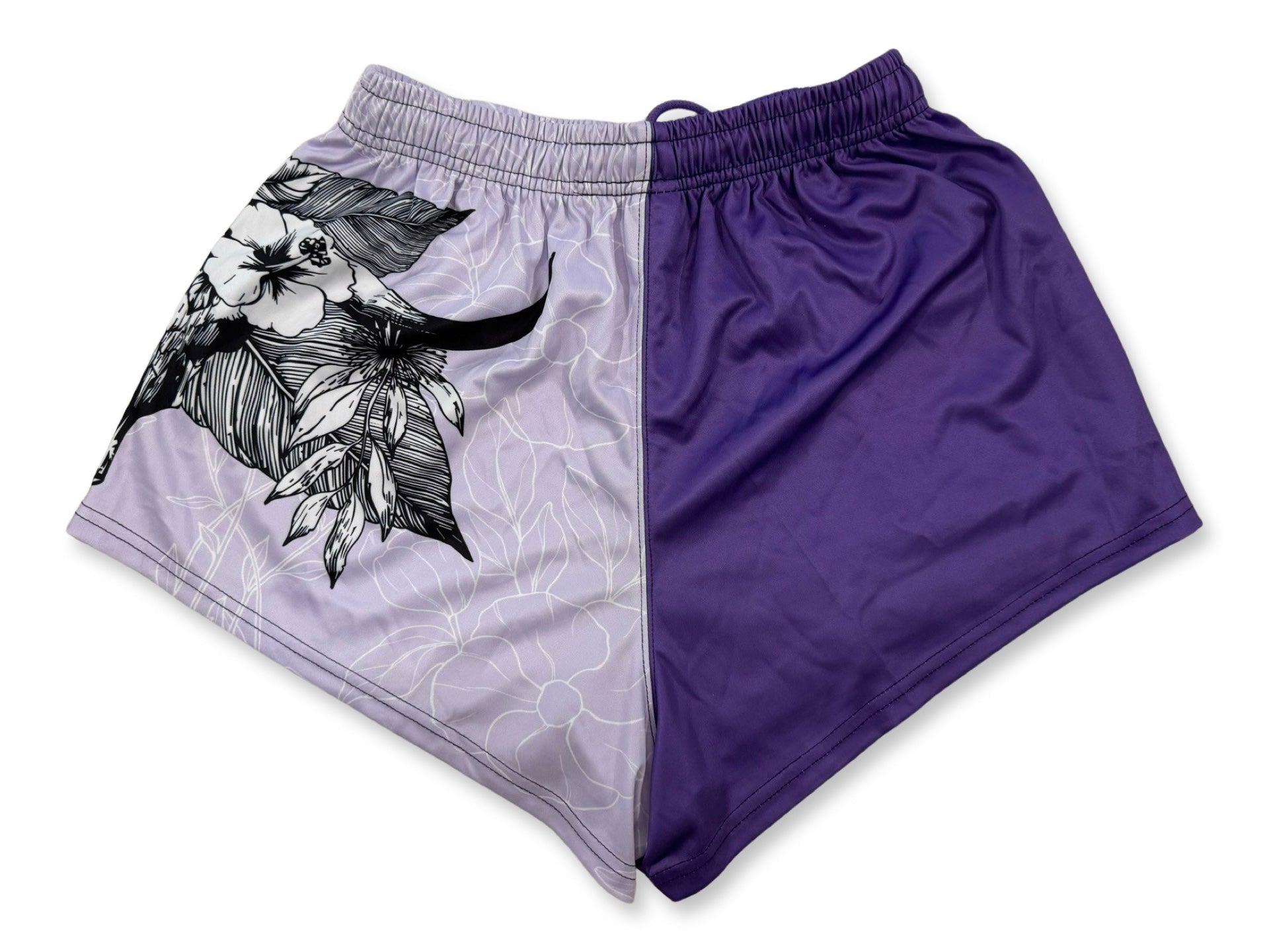 🔥NEW🔥 Bull Skull Purple Footy Shorts (With Pockets)