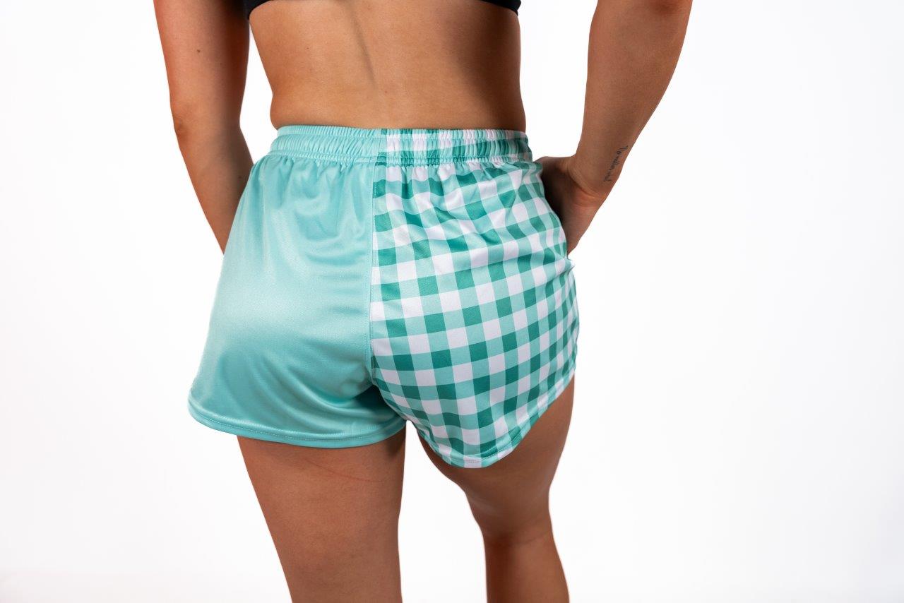 🔥NEW🔥 Green Chequered - Footy Shorts (With Pockets) Gingham