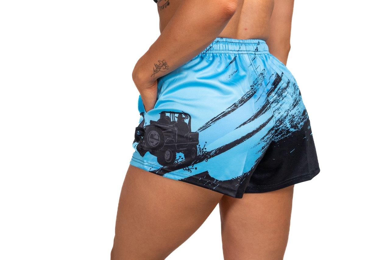 🔥NEW🔥 Bull Muster Blue Footy Shorts (With Pockets)