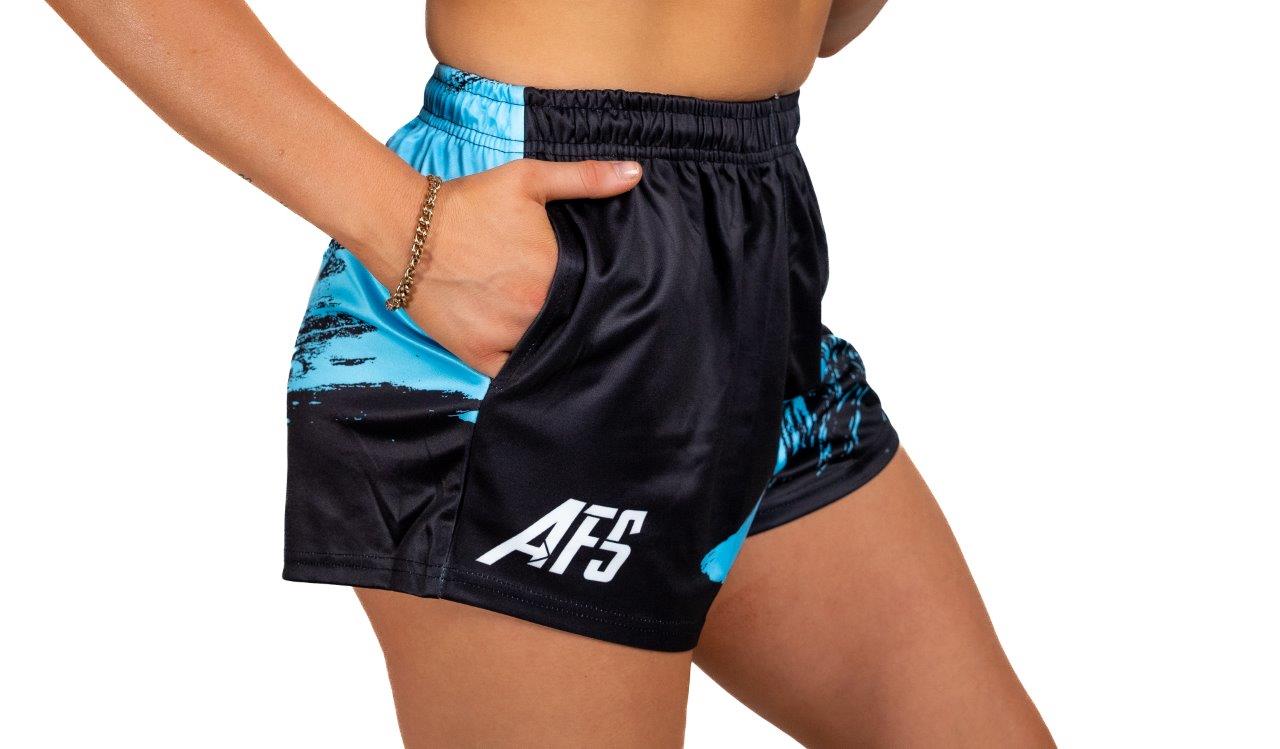 🔥NEW🔥 Bull Muster Blue Footy Shorts (With Pockets)