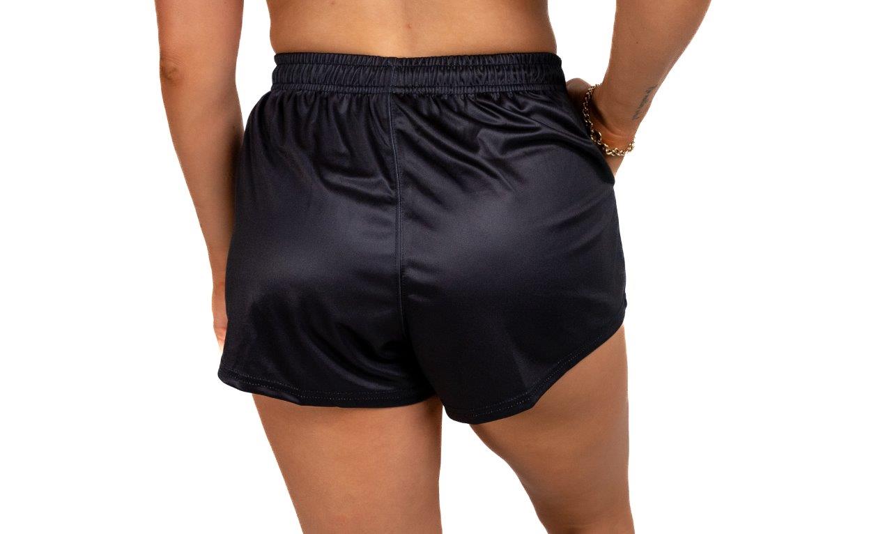 Plain Black - Footy Shorts (With Pockets)