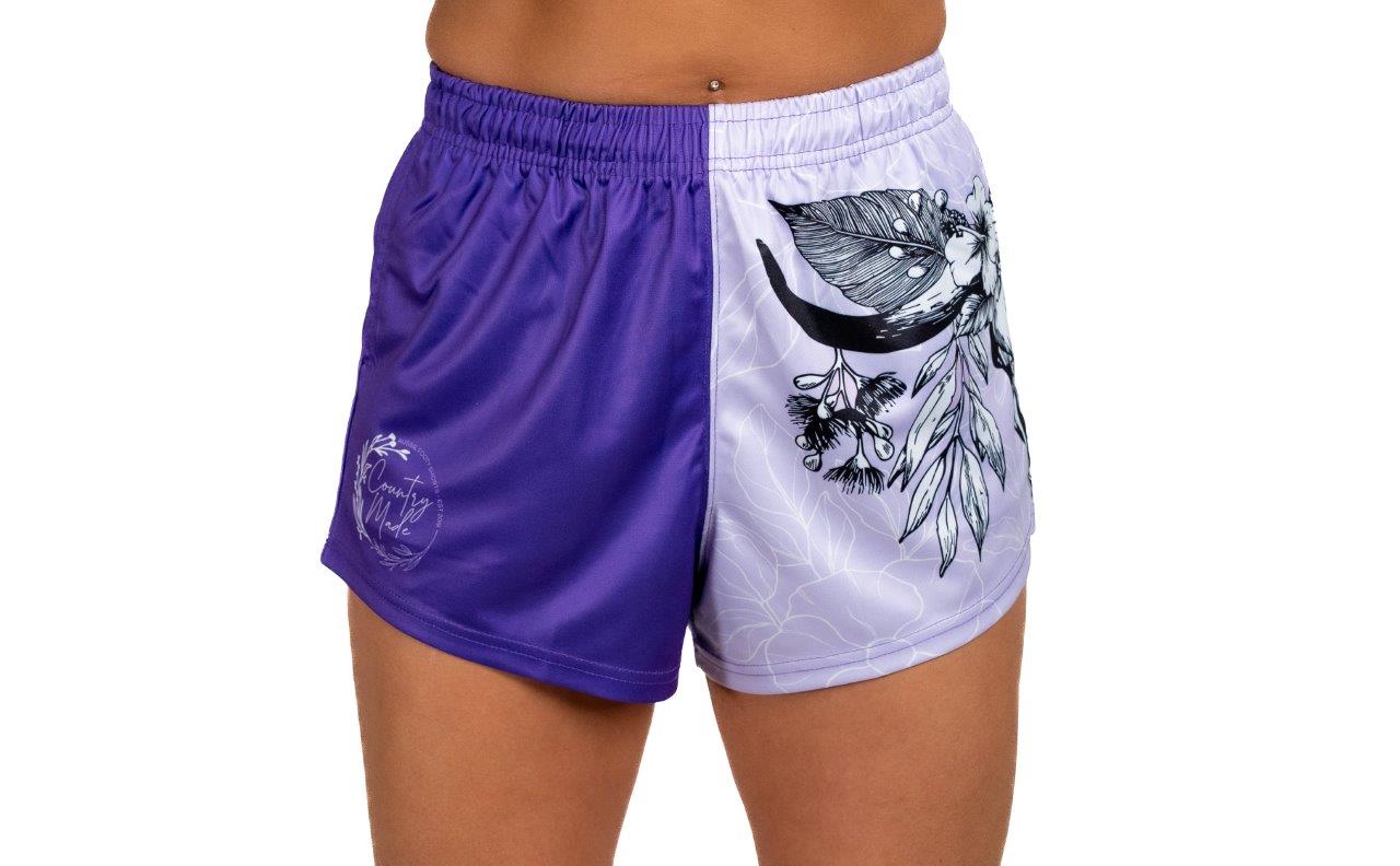 🔥NEW🔥 Bull Skull Purple Footy Shorts (With Pockets)