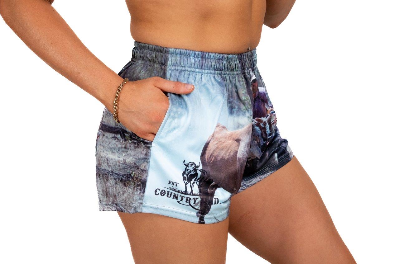 Quad Scrub Bull Footy Shorts (With Pockets)