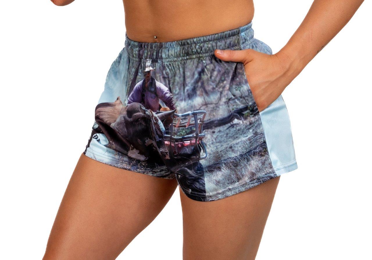 Quad Scrub Bull Footy Shorts (With Pockets)