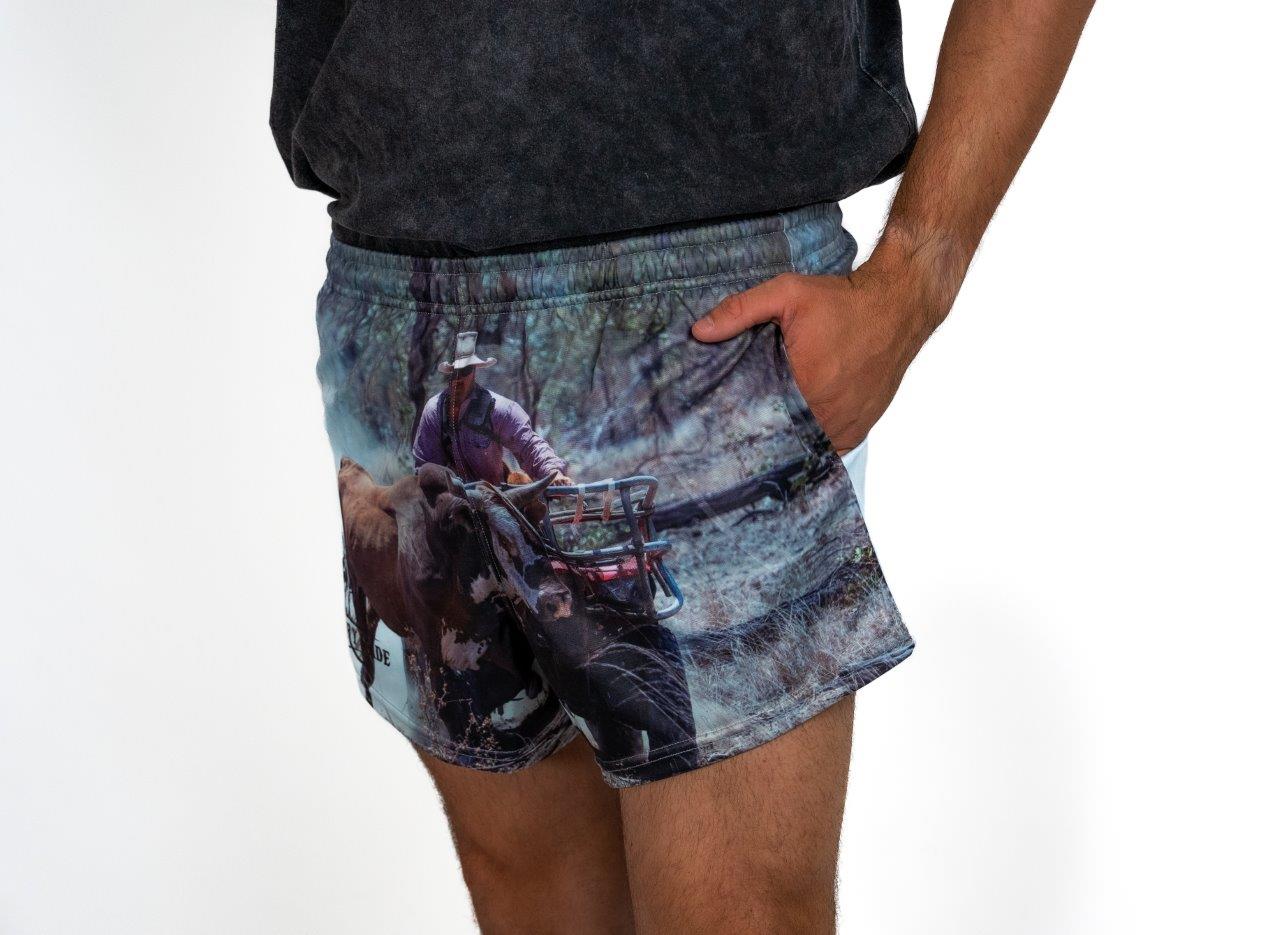 Quad Scrub Bull Footy Shorts (With Pockets)