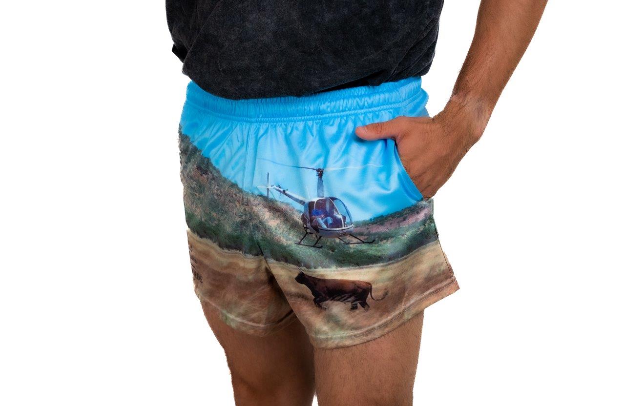 Helicopter Muster Footy Shorts (With Pockets)