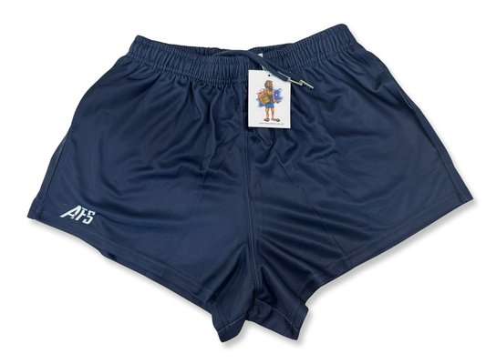 Plain Navy - Footy Shorts (With Pockets)