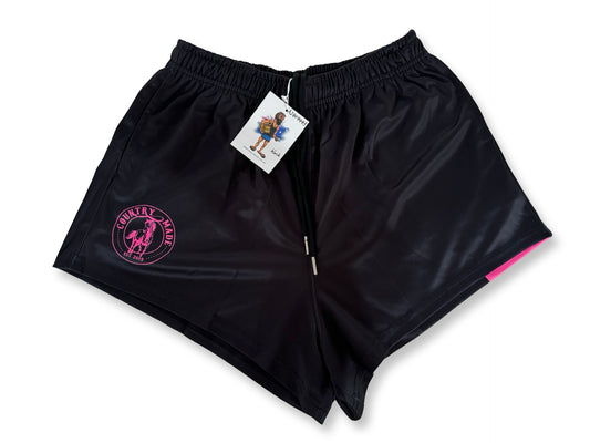 🔥NEW🔥 Plain Pink and Black - Footy Shorts (With Pockets)