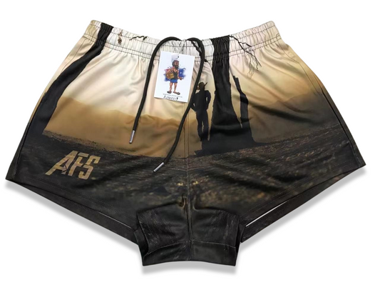 Man in Dust! Footy Shorts (With Pockets)