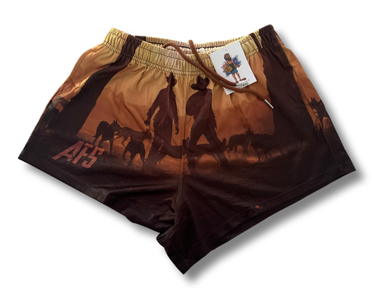 Bush Sunset - Footy Shorts (With Pockets)