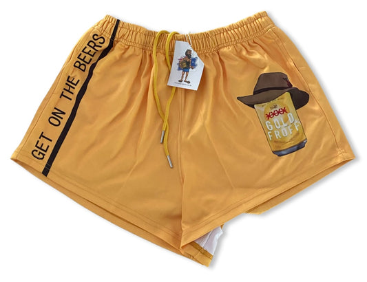 "Get on the BEERS" Footy Shorts (With Pockets)