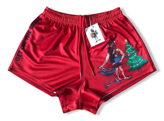 "CHRISTMAS BEERS" Footy Shorts (With Pockets)