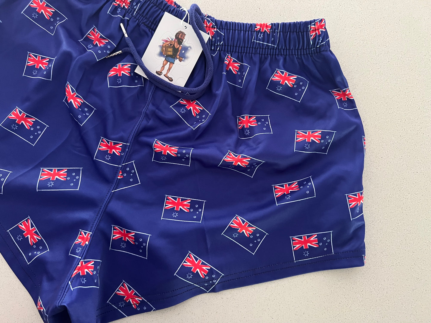 Mini Australia Flags - Footy Shorts (With Pockets)